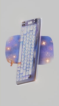 an image of a keyboard with stars on it